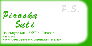 piroska suli business card